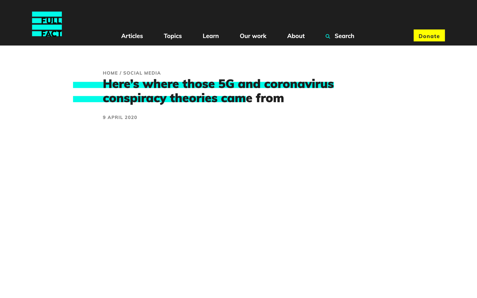 Full Fact: Here's where those 5G and coronavirus conspiracy theories came from