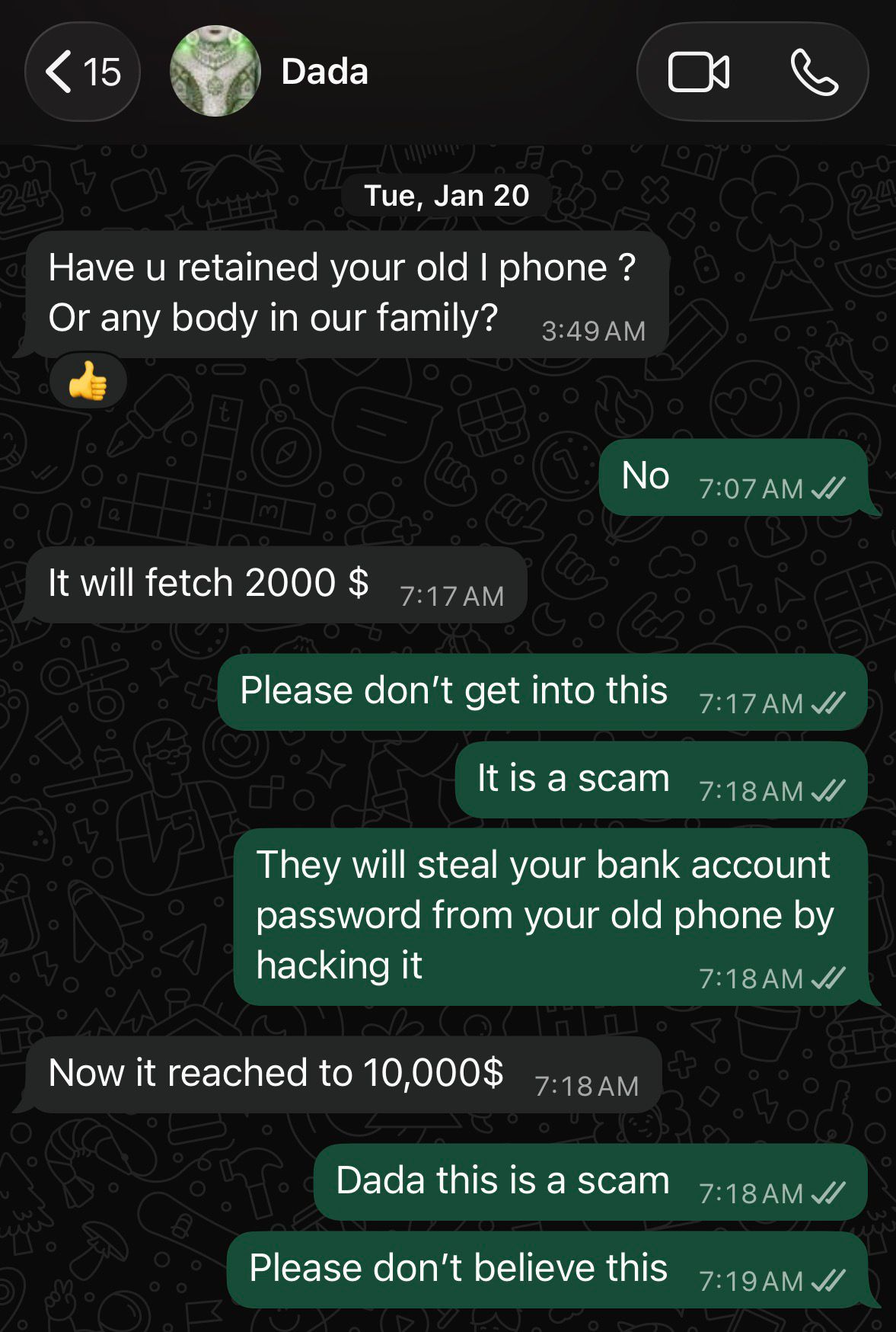 WhatsApp scam: iPhone selling scam